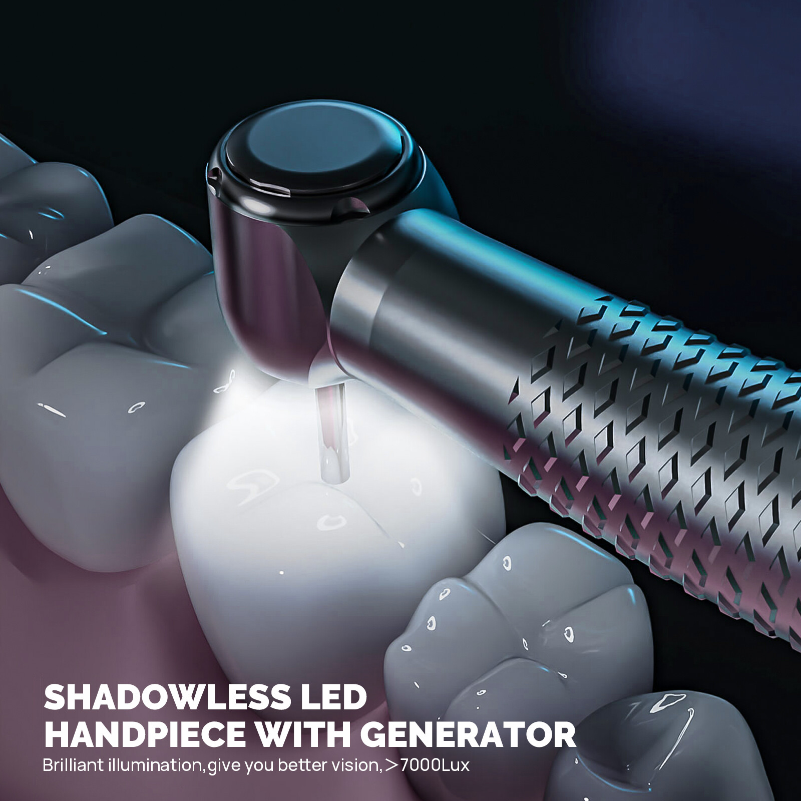 COXO High Speed Handpiece 4-Hole LED CX207 Dental Air Turbine Generator Spray