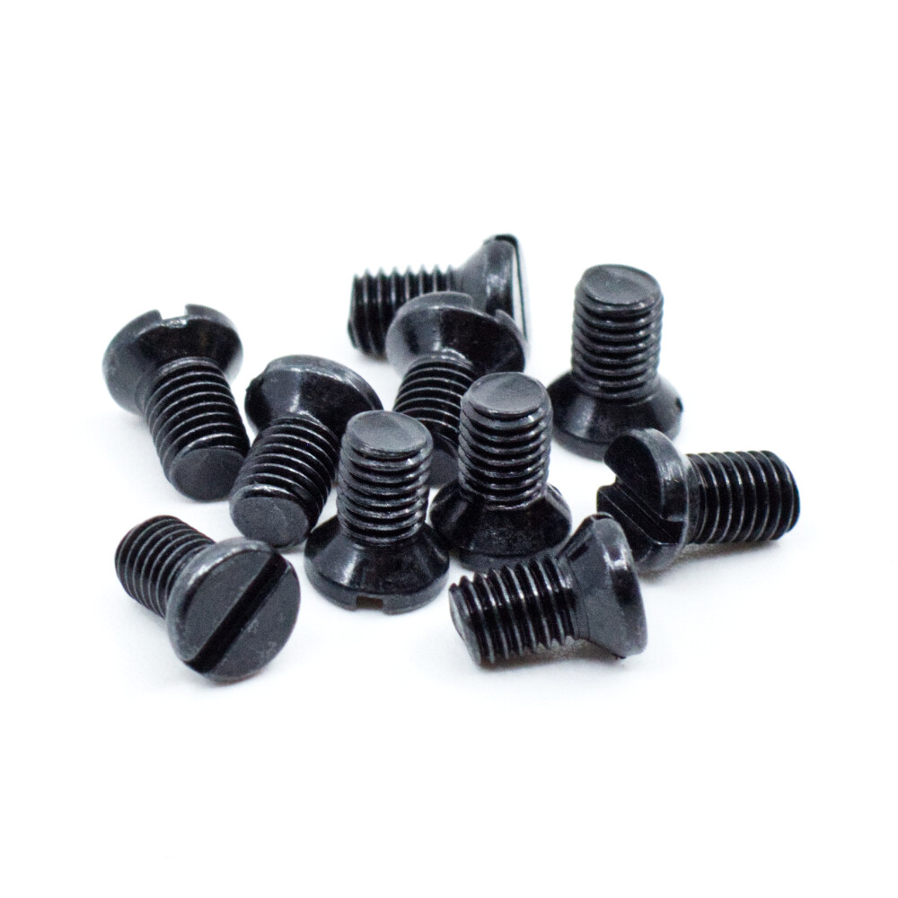 Black Oxide Slotted Fillister & Weaver Oval Head Gun Screws (10 pcs.)