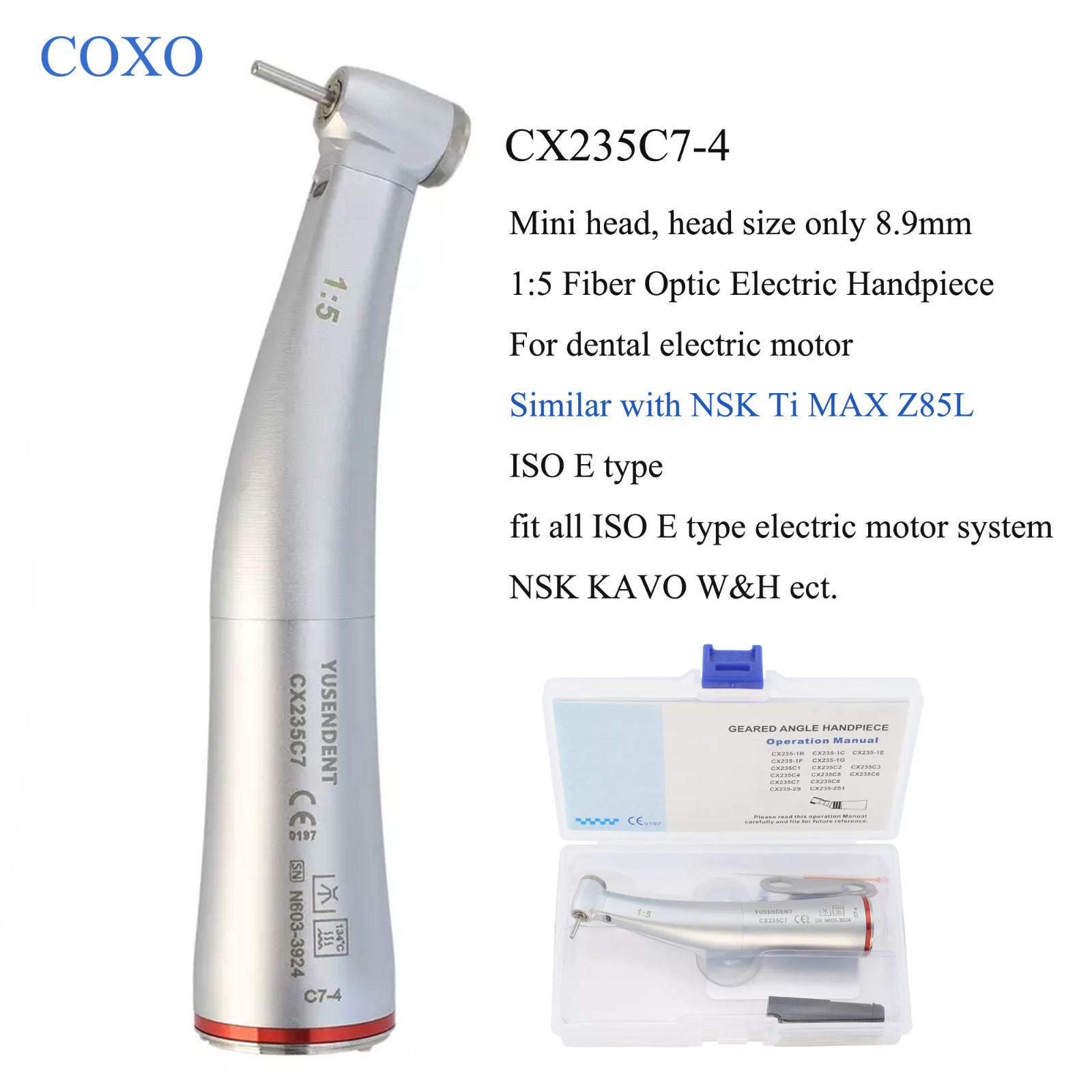 COXO Dental Slow Speed Handpiece Contra Angle 1:1 6:1 10:1 20:1 Endo Implant NSK
