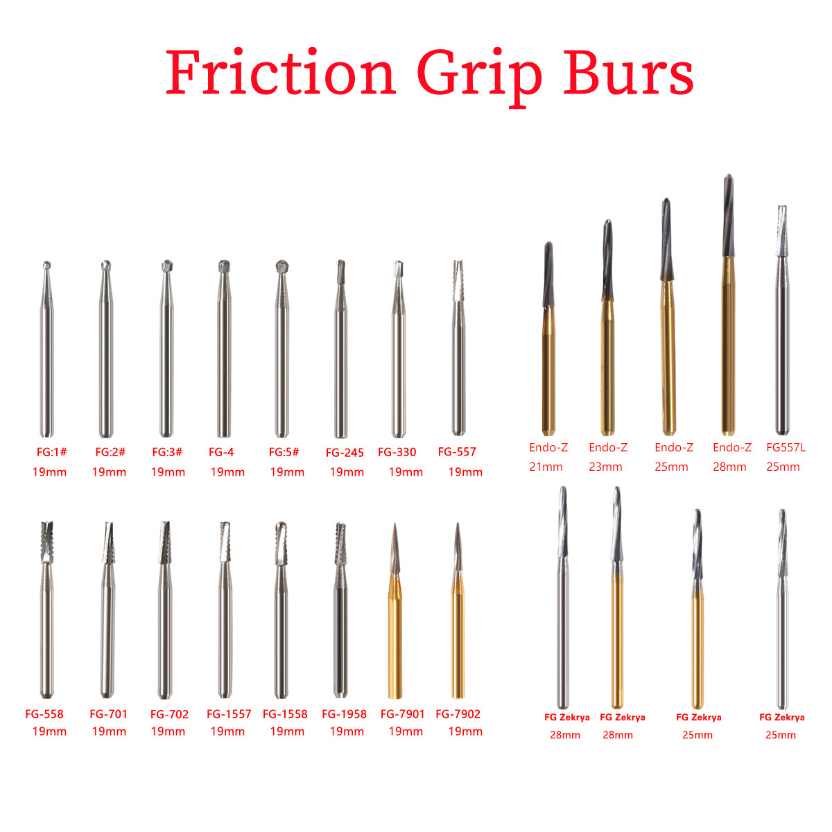 5/ 10Pcs/Pack Dental Lab Tungsten Steel Carbide Burs For High Speed Handpiece FG