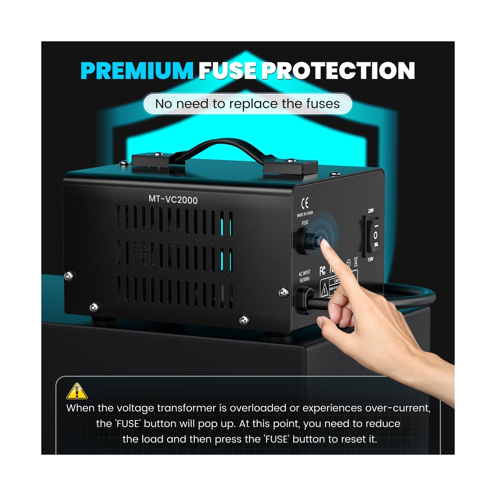 2000W Voltage Converter Transformer(110V to 220V or 220V to 110V) Step Up/Dow…