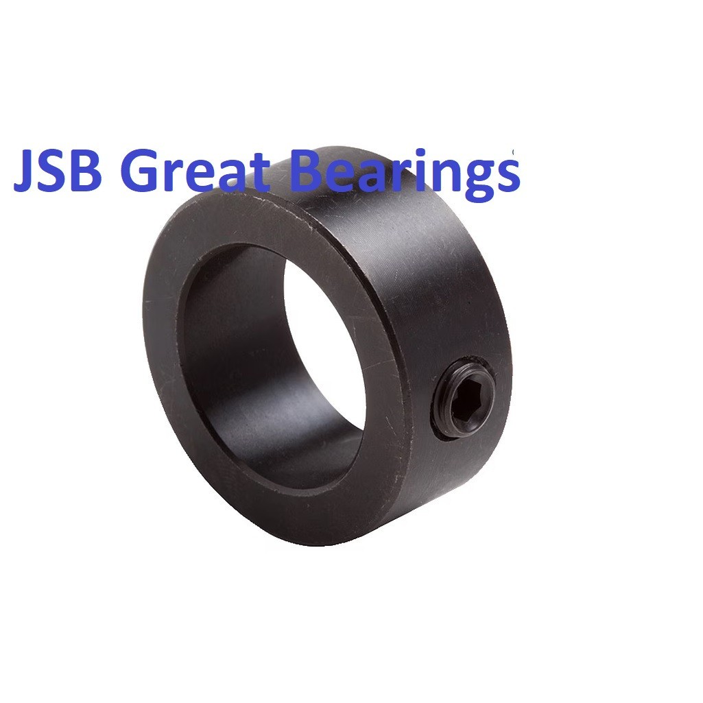 (Qty.10) 1/4″ Shaft Solid Steel Collar With Set Screw Black Oxide Plated 1/4