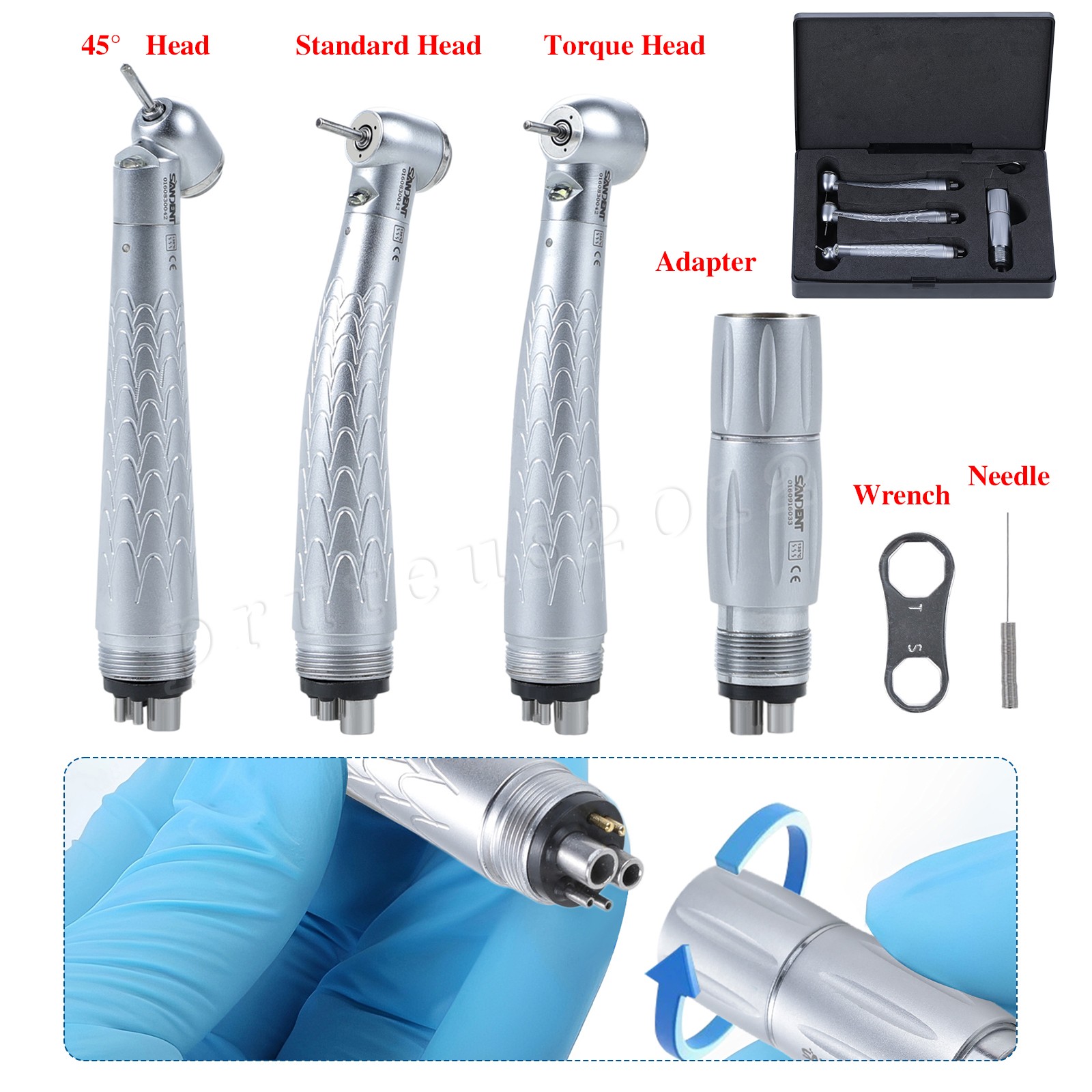 KaVo Style LED Fiber Optic Fast Speed Handpiece Standard/Large/45° Angle Head