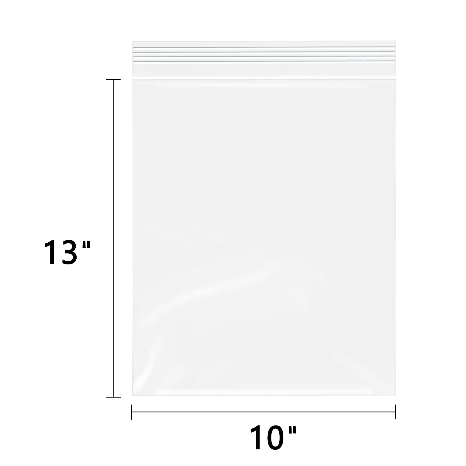 WEPOLY – 10″ x 13″(200 Count) Zip Plastic Poly Bags – 2 Mil Clear Reclosable …