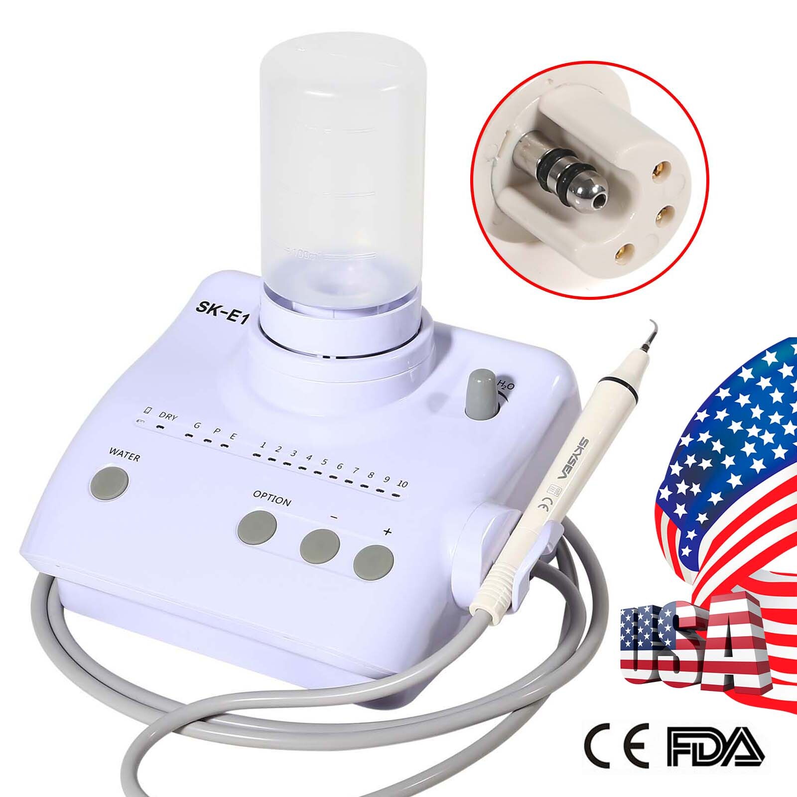 Dental Portable Ultrasonic Scaler Bottles fit Cavitron EMS +10*Replace Handpiece