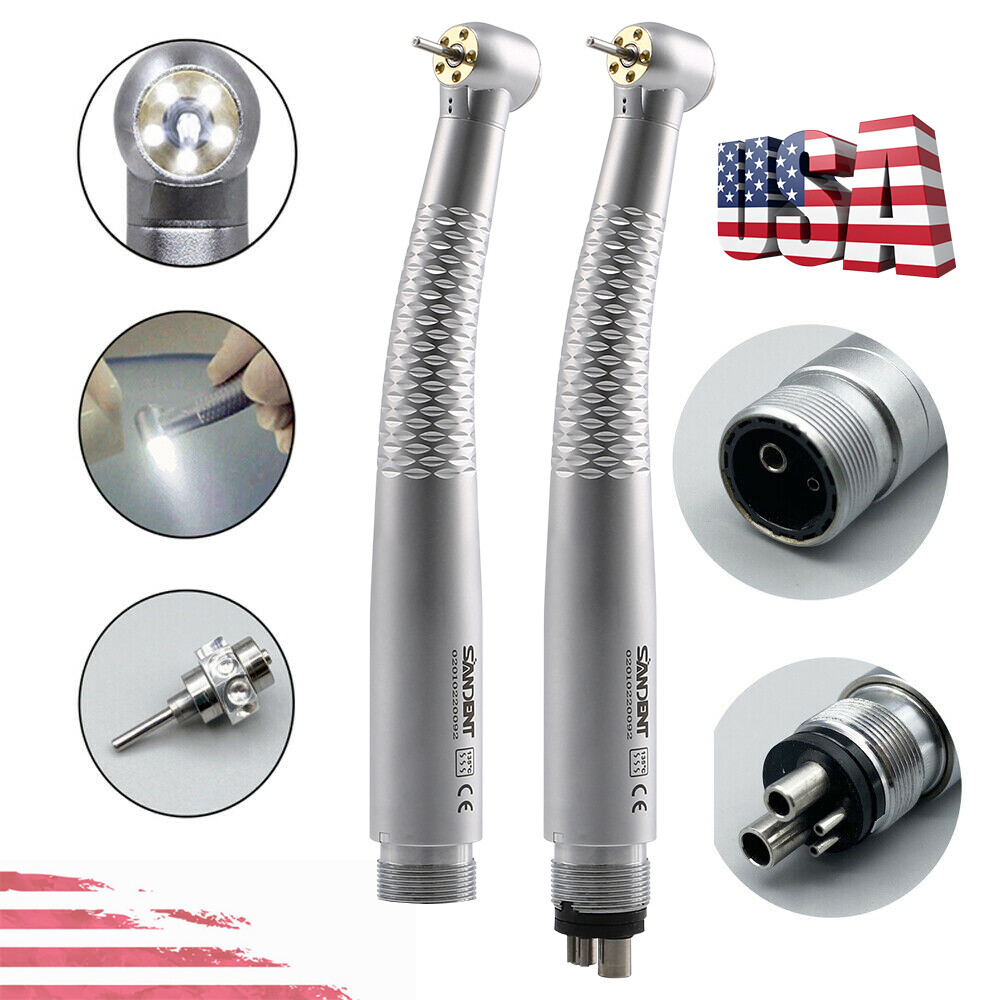 OLED+5 Light (45°) LED E-Generator Dental High Speed Handpiece Turbine 2/4Holes