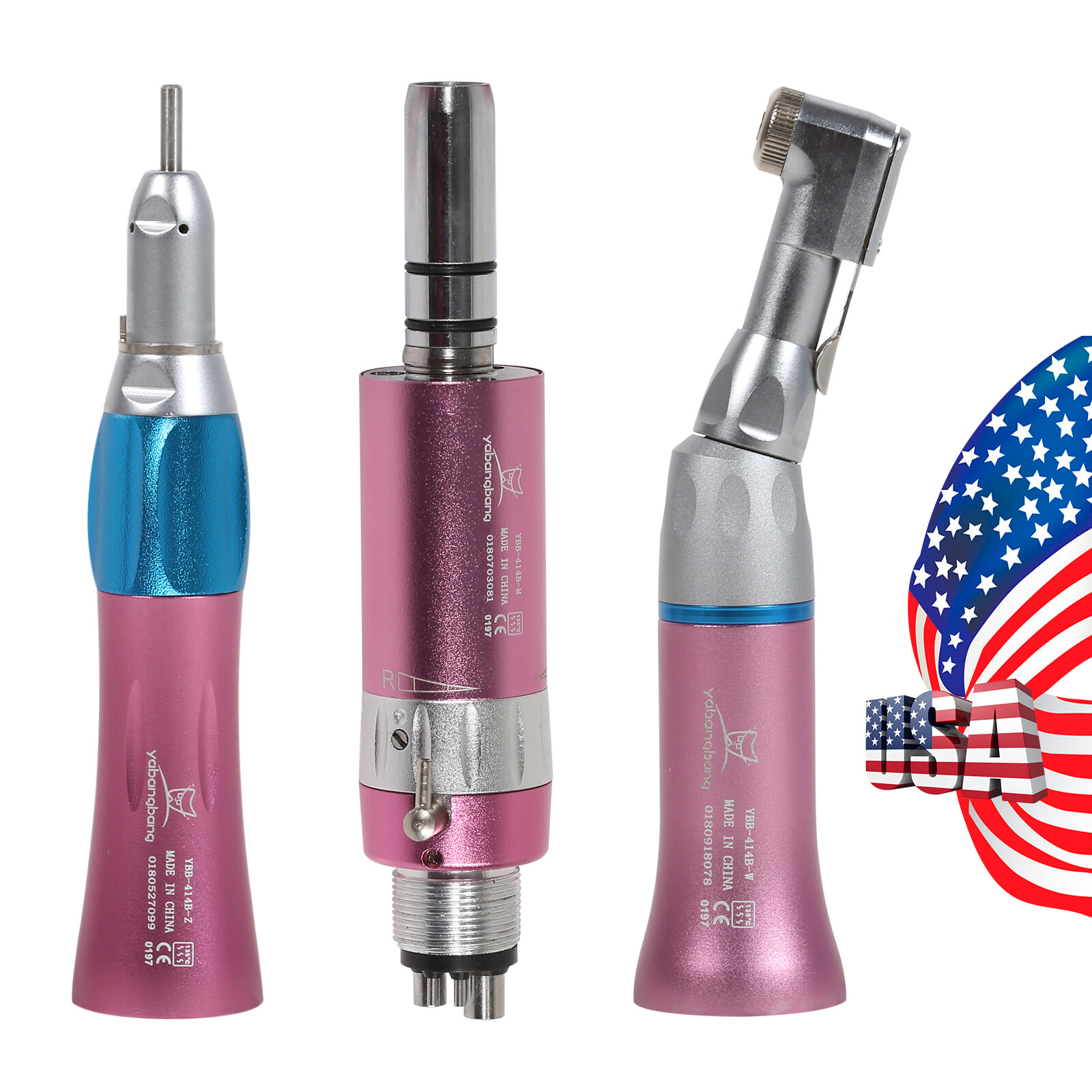 Estilo NSK Dental Baja Velocidad pieza de mano Contra Angulo Motor de aire Kit