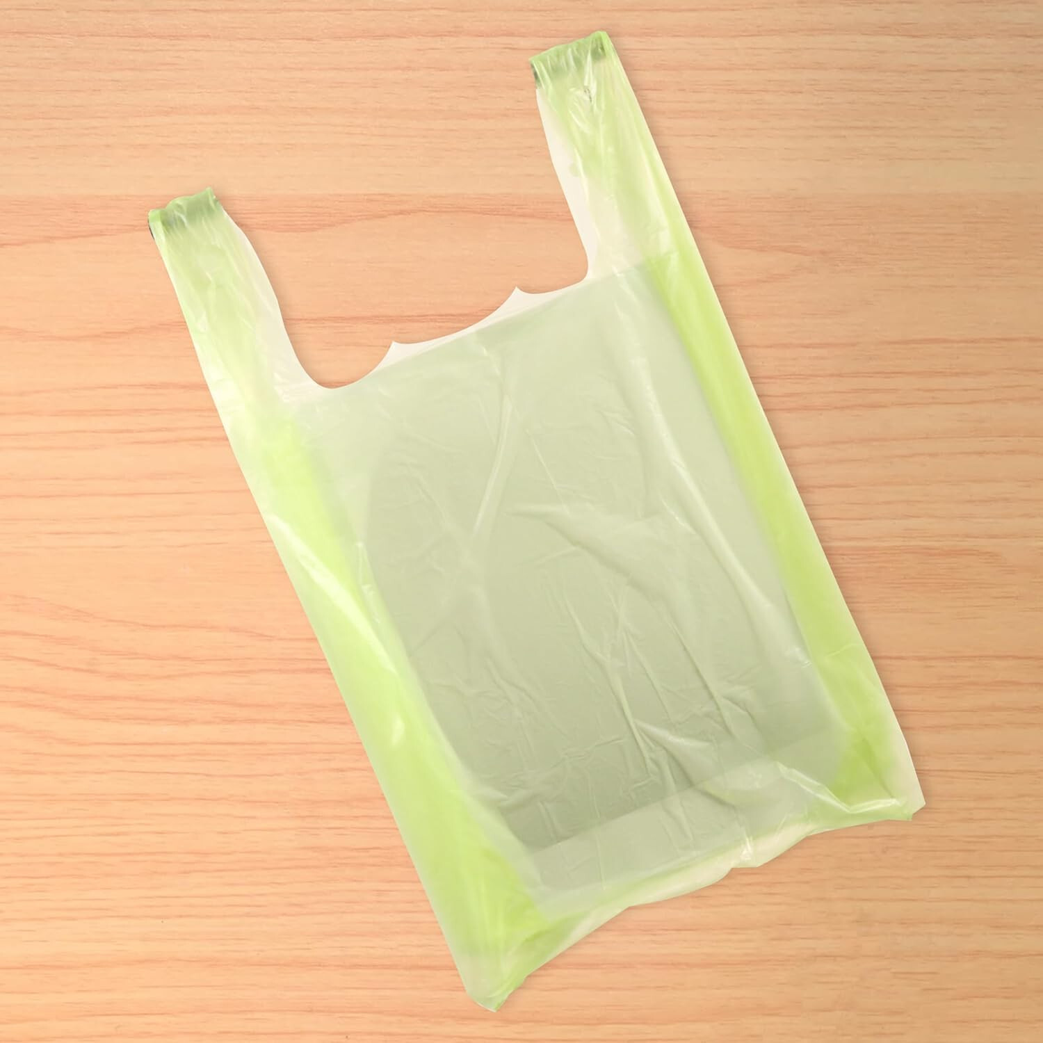 Lime Green Plastic T-Shirt Bags Case of 1,000 11 ½” x 6″ x 21″ Shopping
