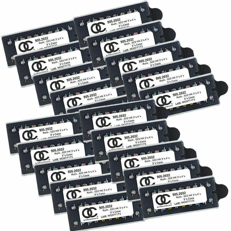 5-100×Dental Orthodontic Classic Metal Brackets Roth 0.22 With 3 4 5 hooks