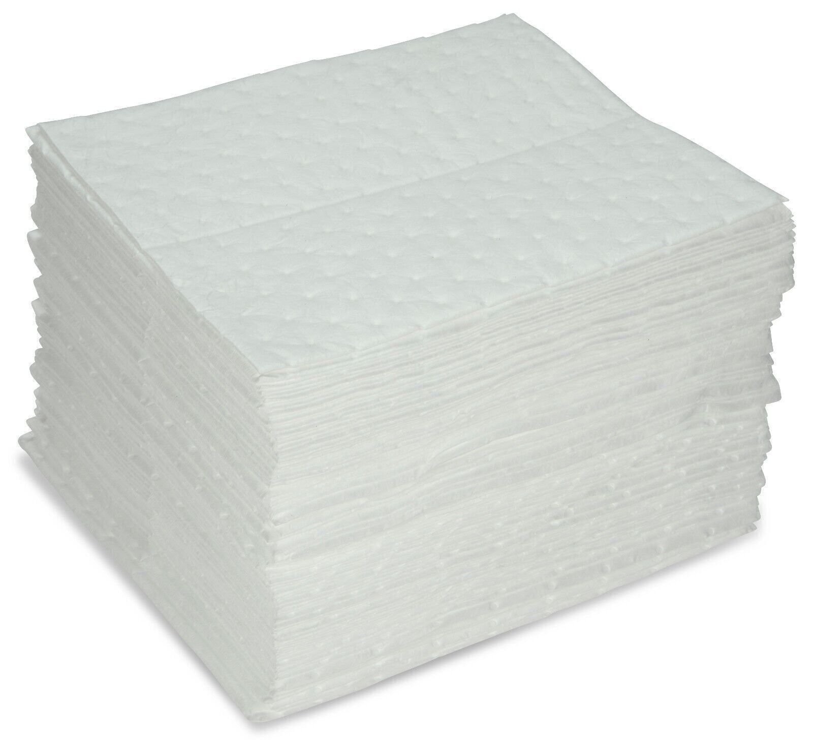 AABACO Oil Only ABSORBENT PADS Heavy Weight Sheets (100ct) 15″x17″ White