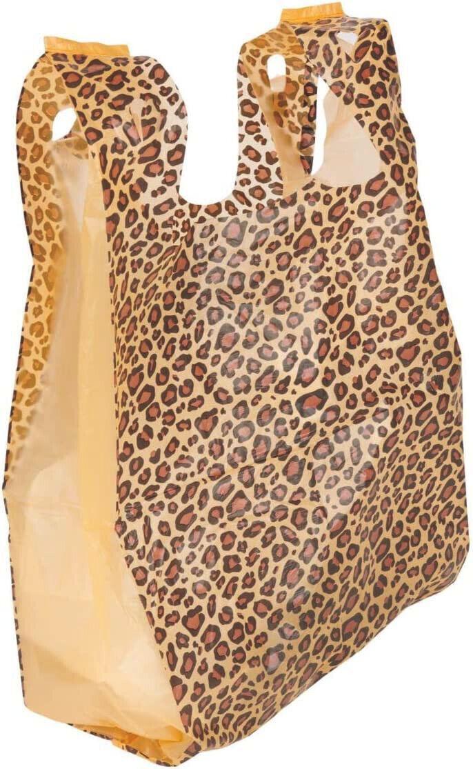 Leopard, Zebra T-Shirt Bags with Handles, 8x5x16″ & 11x6x21 Cute Animal Print Fa