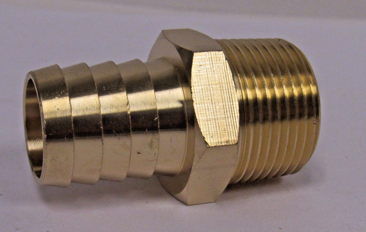 NEW BRASS 1 IN. MNPT X HOSE BARB STRAIGHT FITTING FOR 1 IN. ID HOSE NIB