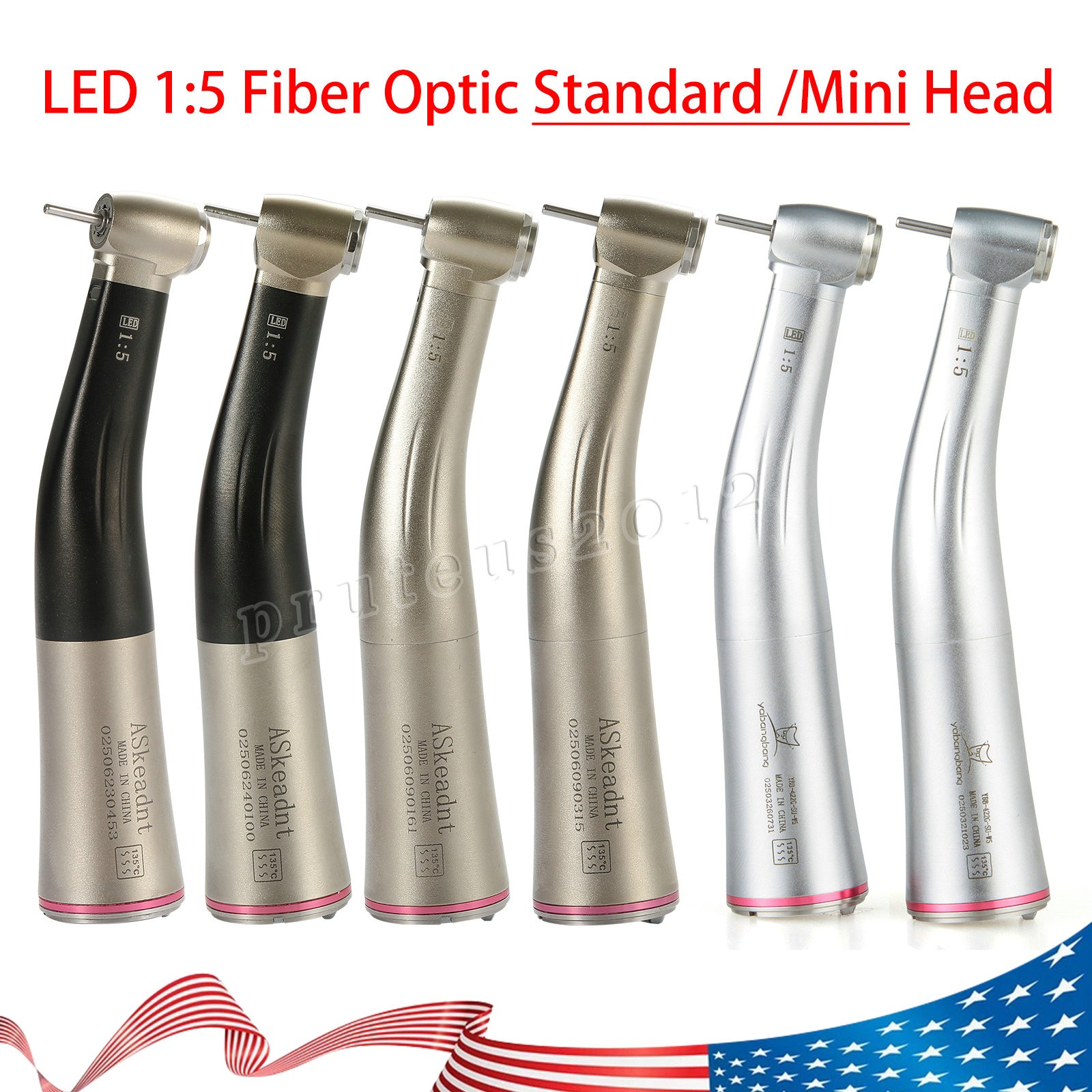 Yabangbang Dental Electric Handpiece 1:5 Contra Angle Fiber Optic High Speed NSK