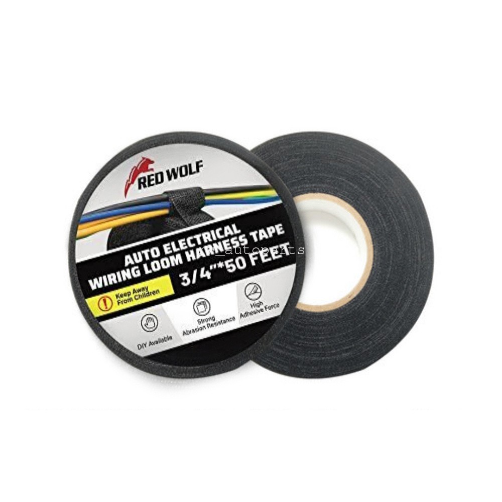 2 Rolls Wire Loom Harness Insulation Tape Cloth Wrap Protection Noise Reduction