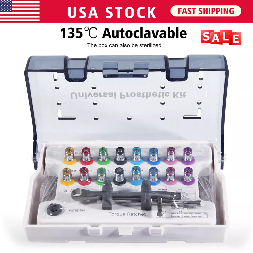 Dental Universal Implant ProstheticTorque Wrench Screw Driver Autoclavable 135°C