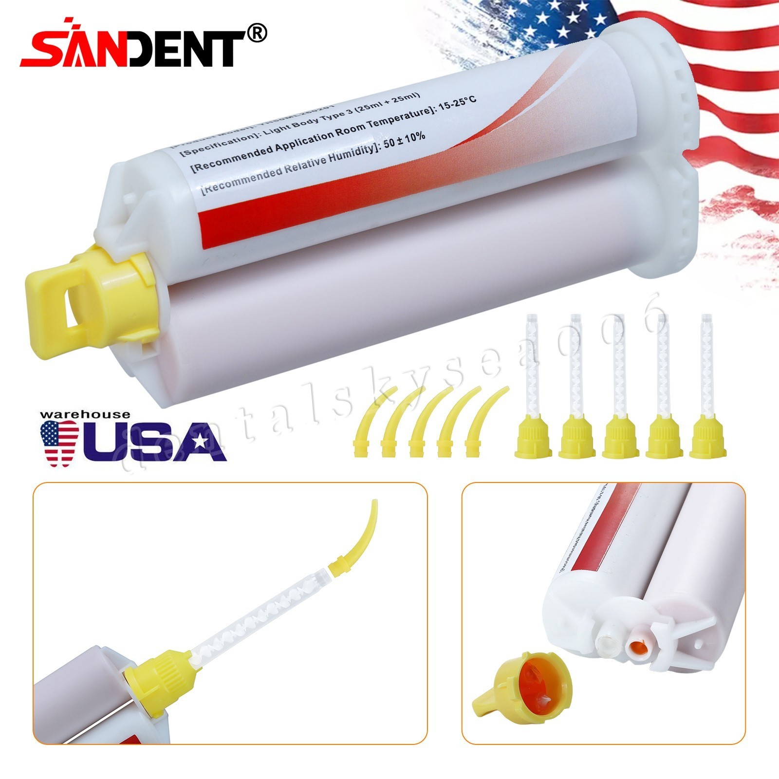 Dental LIGHT BODY REGULAR Set VPS PVS VPS Impression Material 50ML Cartridges