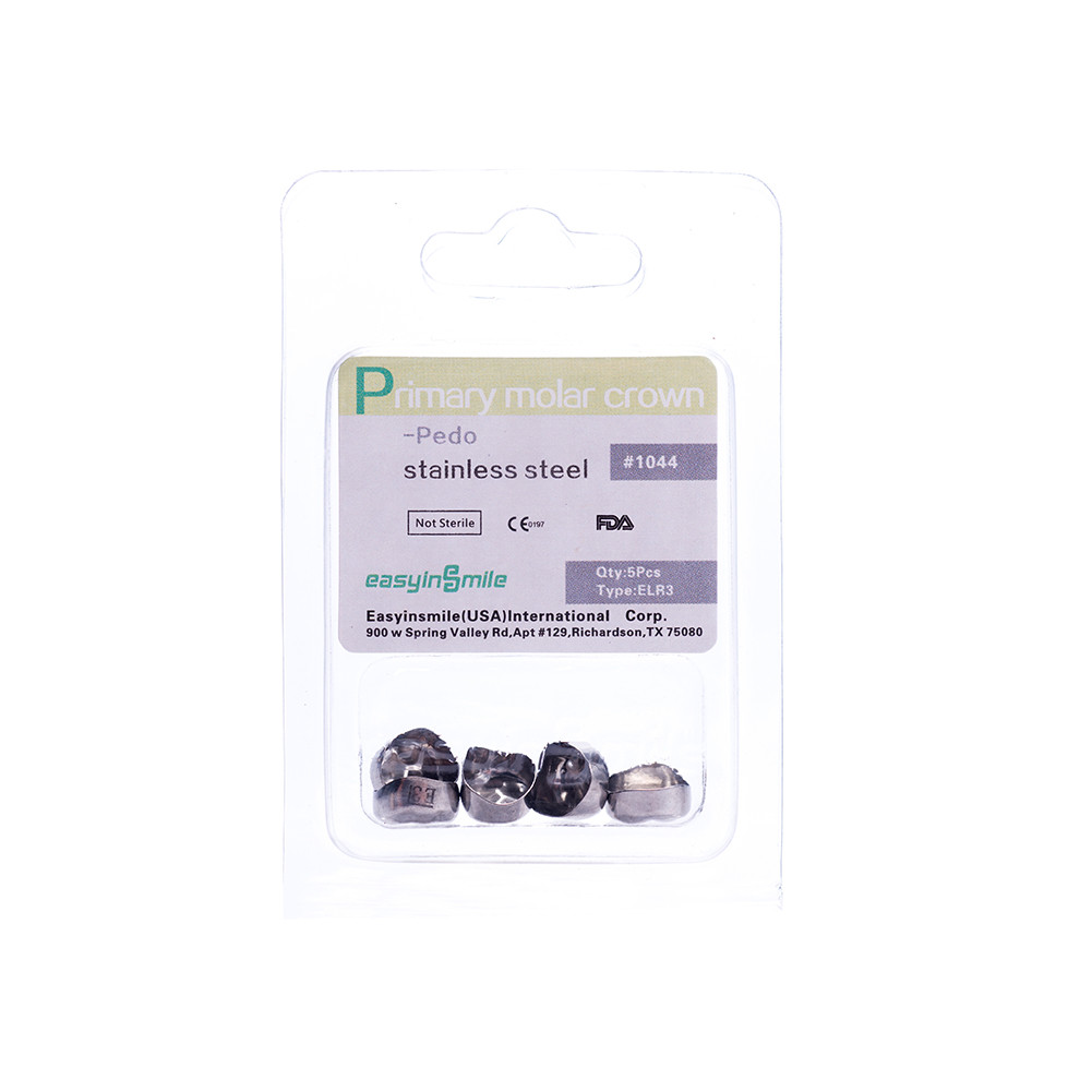 Dental Kids Crown Stainless Steel Crown Primary Molar Pediatric EASYINSMILE 5Pcs