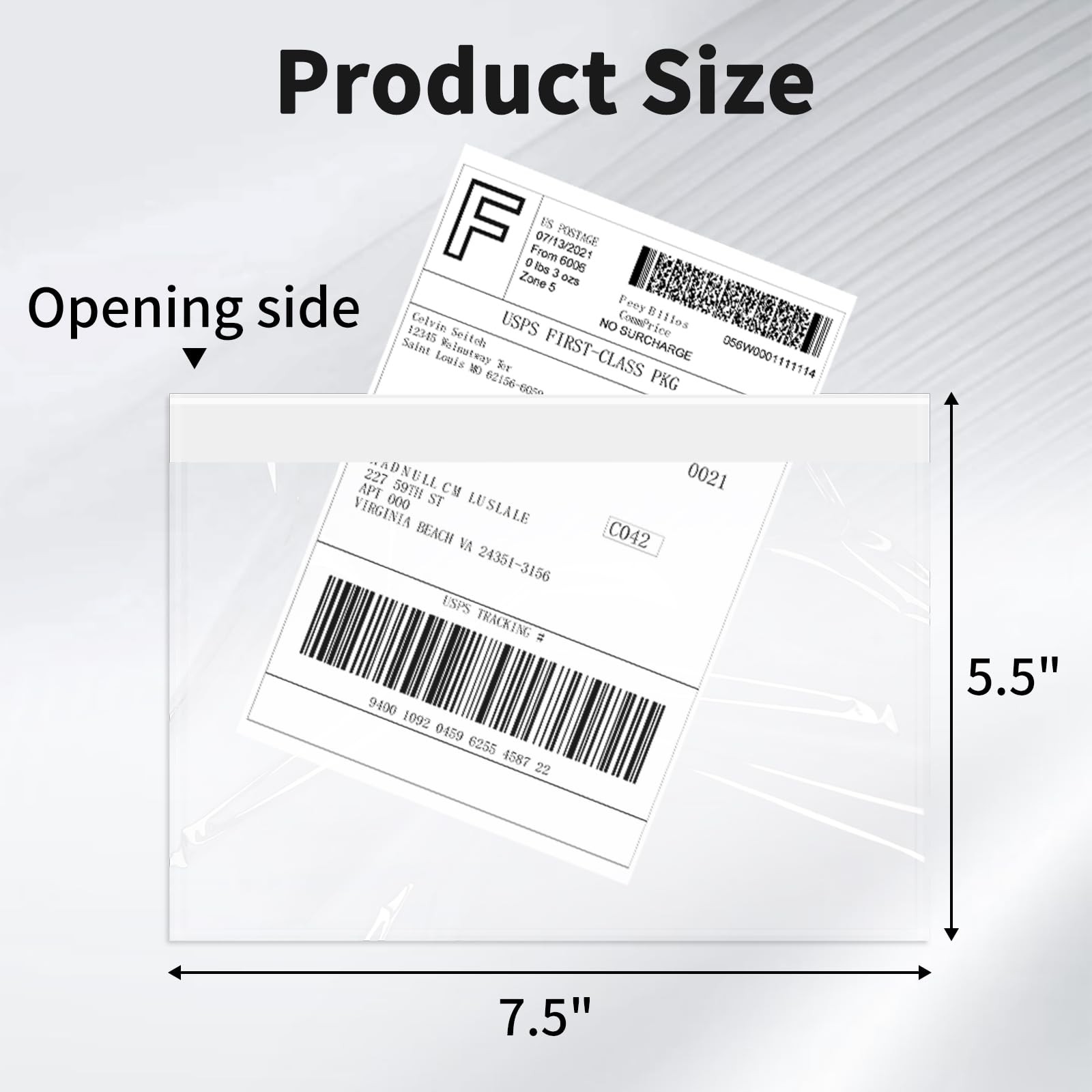 9527 Product 7.5″ x 5.5″ Clear Adhesive Top Loading Packing List/Shipping Lab…