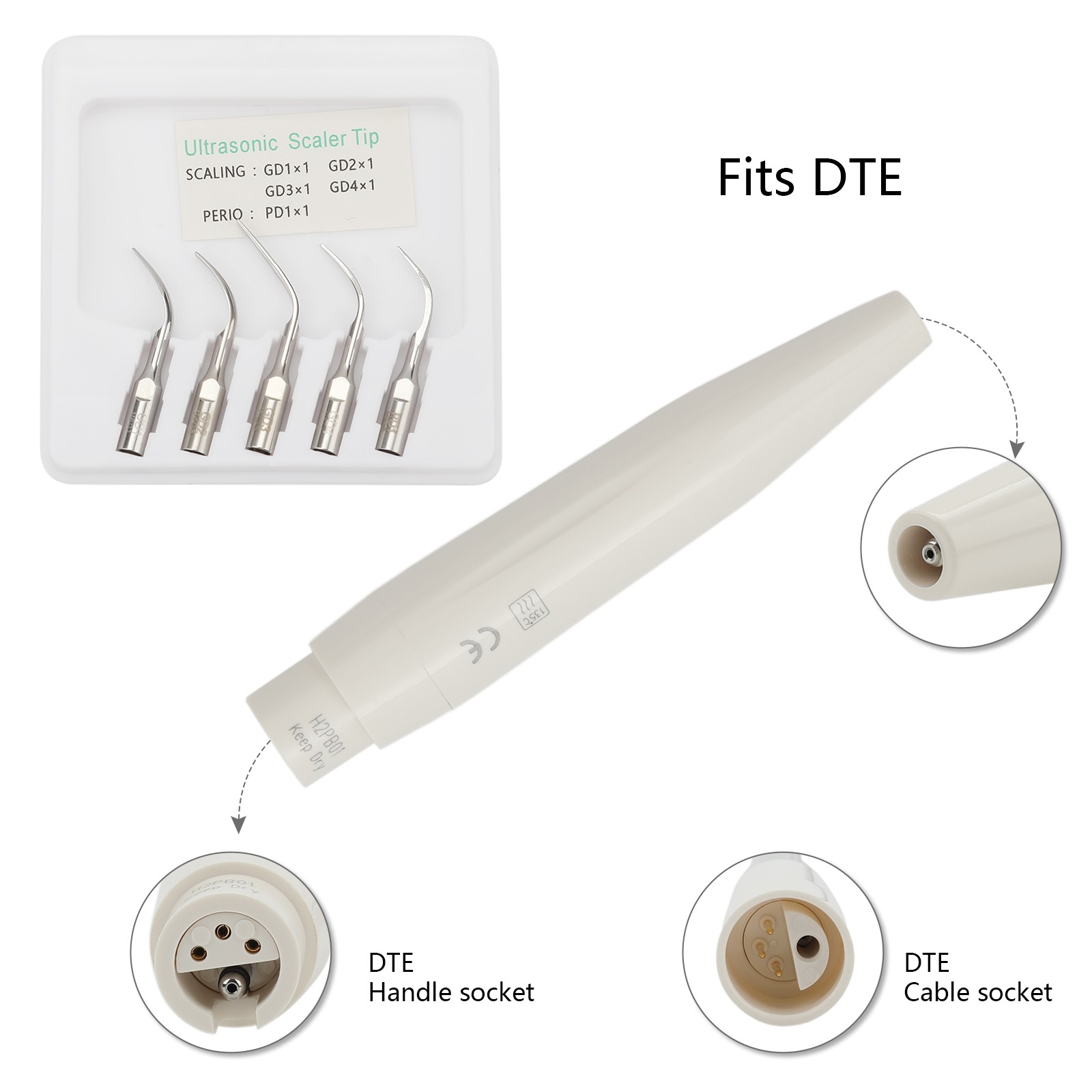 SK-D1 Dental Ultrasonic Piezo Scaler Unit w/2*Bottles 5*Tips For DTE SATELEC FDA