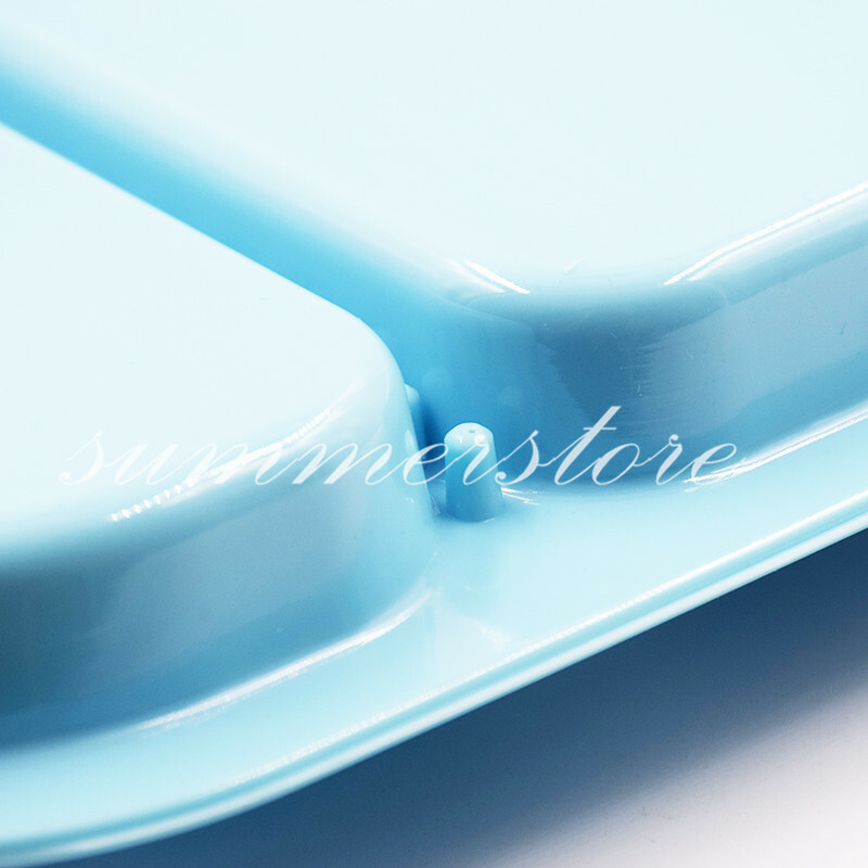 1 Pc Light Blue Dental 135ºC Autoclavable Plastic Divided Type Separate Trays