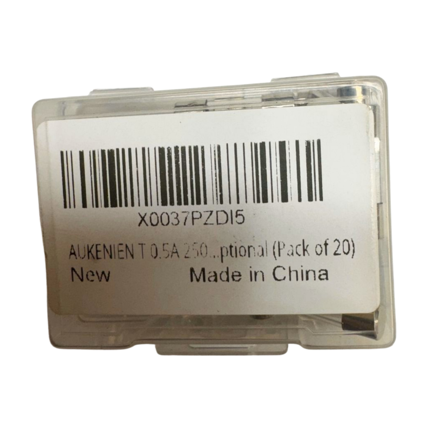 (Pack of 20) Aukenien T0.5AL250V Slow Blow Glass Fuses, 5mm x 20mm, 250V, T0.5A