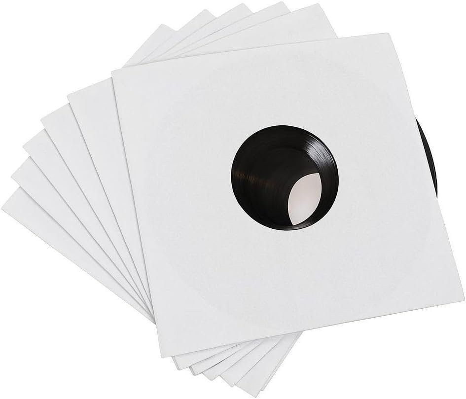 500 – Pack White Paper Vinyl 45 RPM Record Inner Sleeves 7-Inch LP Album