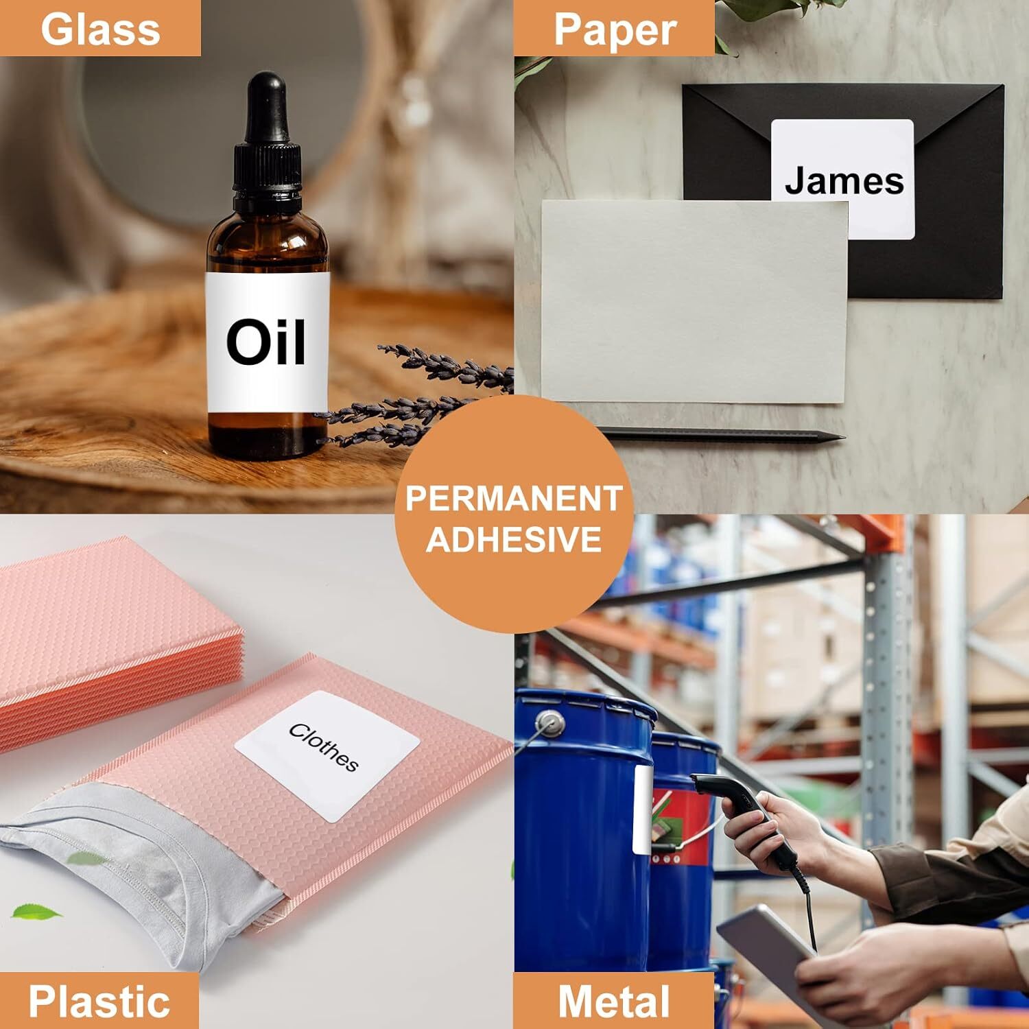 3 1/3″ x 4″ Address Shipping Labels Laser Ink Jet Self Adhesive 6 Per Sheet 6-UP