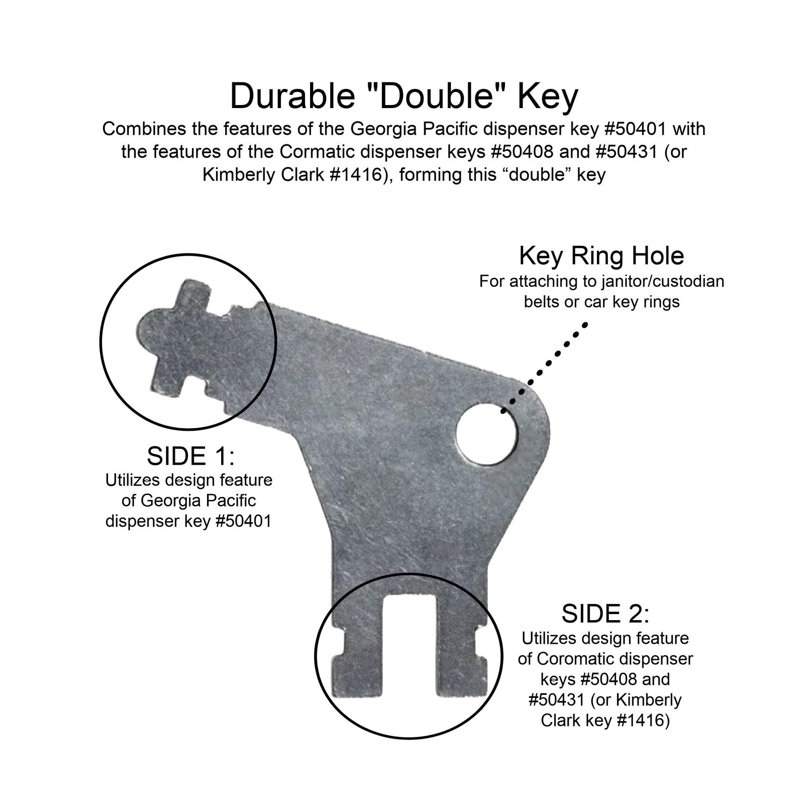 Non Applicable Commercial Paper Towel Dispenser Key Compatible with Georgia P…