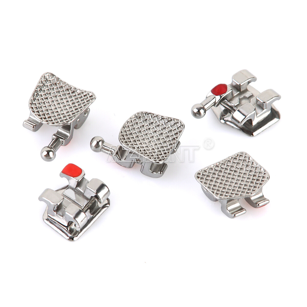 AZDENT Dental Orthodontic Metal Brackets Braces Standard MBT.022 Hooks 345