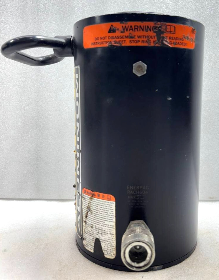 Enerpac RACH604 65.6 ton Capacity 3.94 in Stroke Aluminum Hollow Plunger Used
