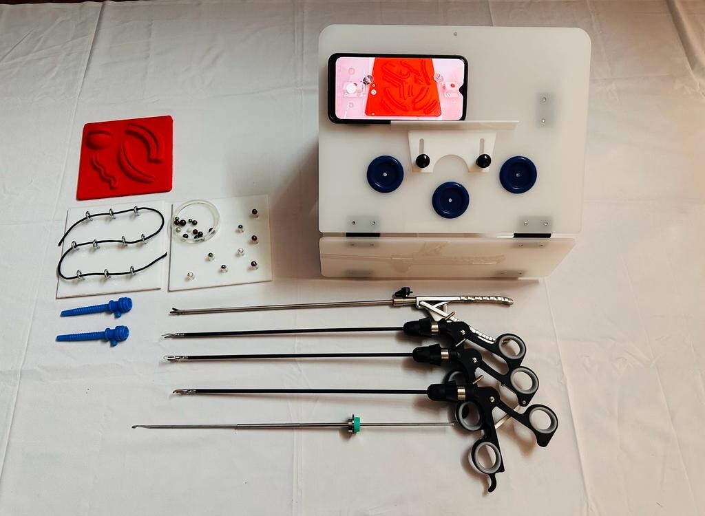 Laparoscopic Simulator Training Box Endo Trainer Foldable Instrument Set Kit