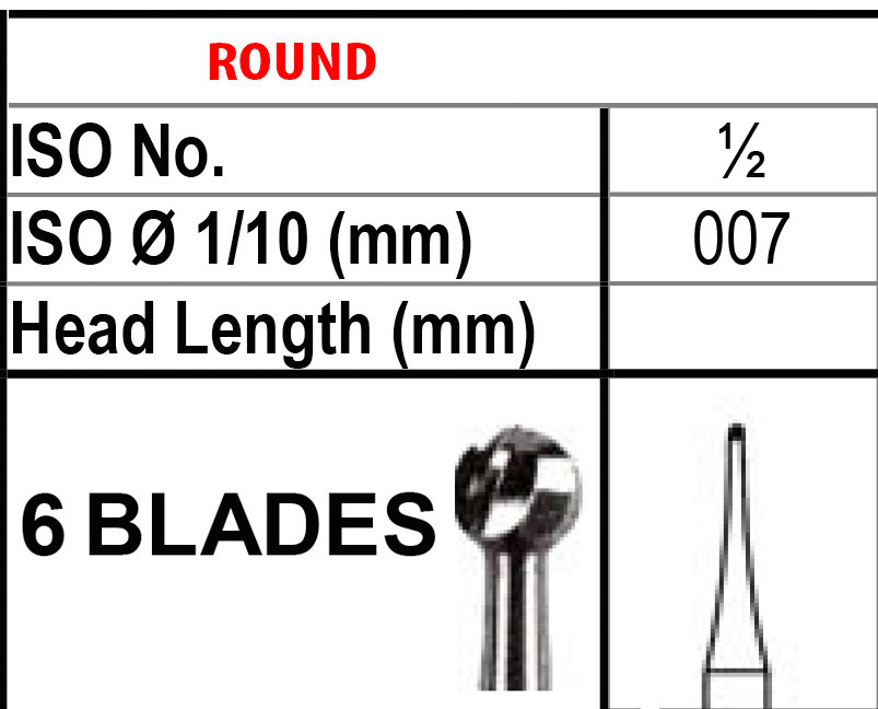 Beavers FG1/2 Carbide Burs FG 1/2 Bur #1/2 Friction Grip Made Canada 100-10/PK