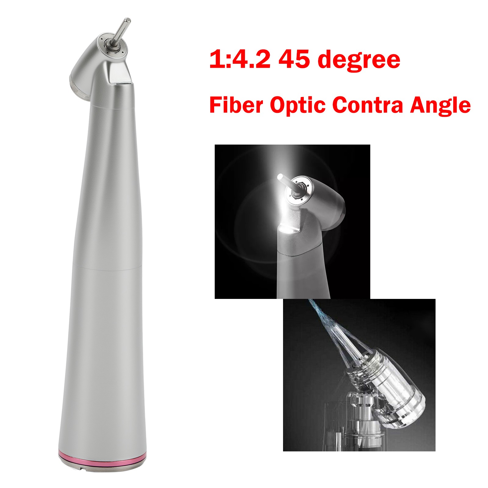 Dental 1:4.2 Increasing 45 Degree LED Contra Angle Surgical Handpiece