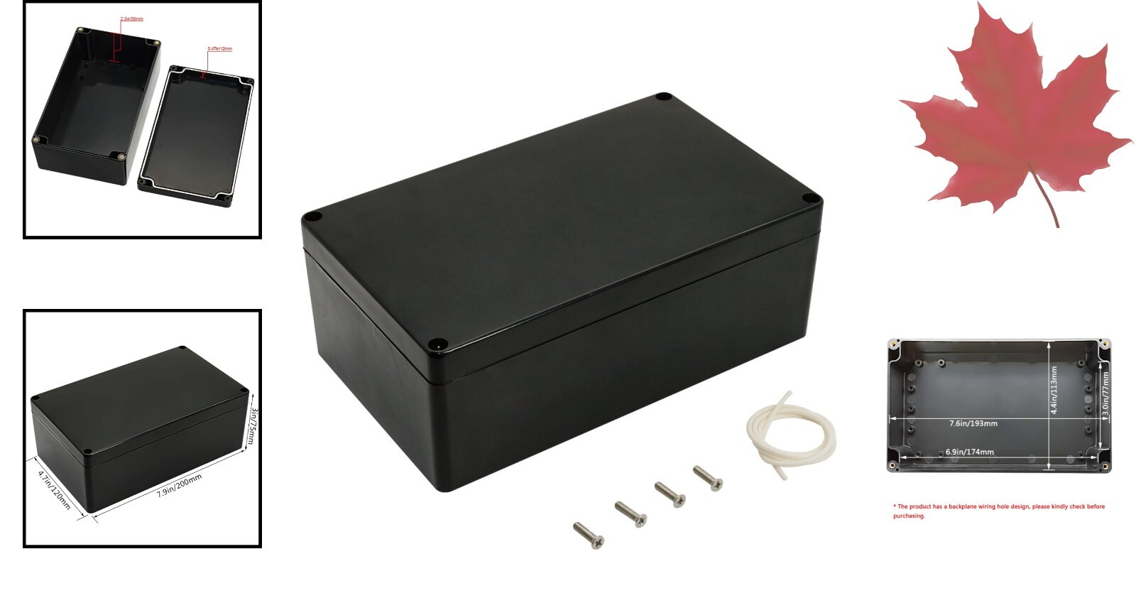 Heavy-Duty Junction Box: ABS Plastic Enclosure – Durable – 7.87×4.72×2.95
