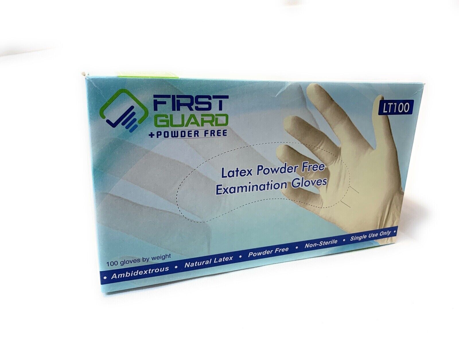 First Guard LT100 Latex Powder Free Examination 1000 Gloves Exp. 2024-Sep