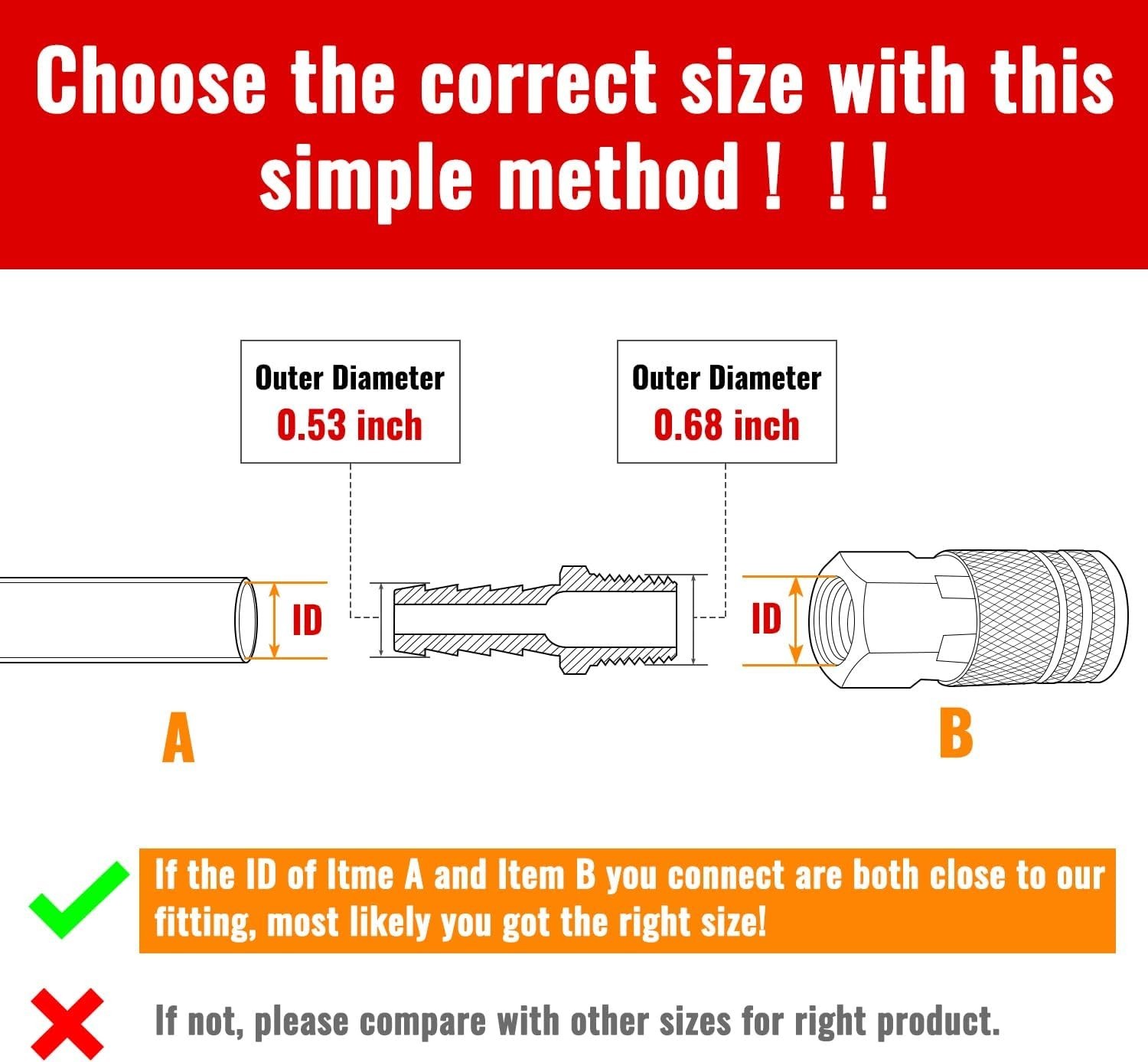 Brass Hose Barb Fittings 1/2 Inch to 3/8 Inch NPT Male Connectors Durable Air…
