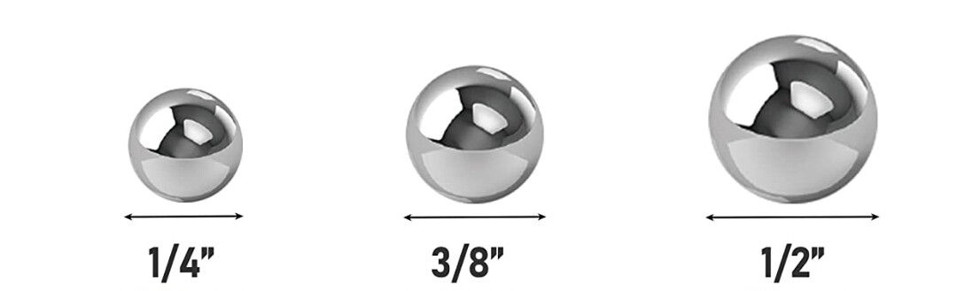 T304 Stainless SS Ball Bearings Loose Inch 5/32,1/8,3/16,7/32,3/32,1/4,3/8,1/2″