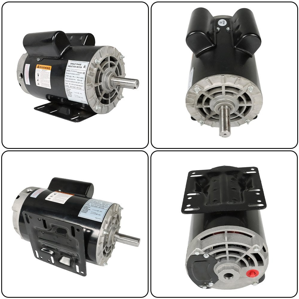 230V Compressor Duty Electric Motor 1 Phase 3450 RPM 56HZ Frame 7/8″ Shaft 5HP