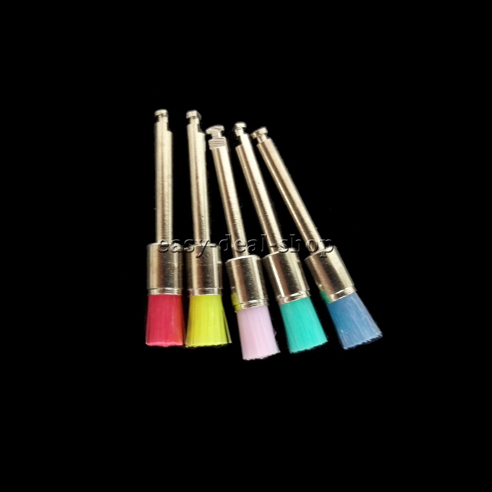 200 Pcs Dental White & Colorful Nylon Latch Flat Polishing Polisher Prophy Brush