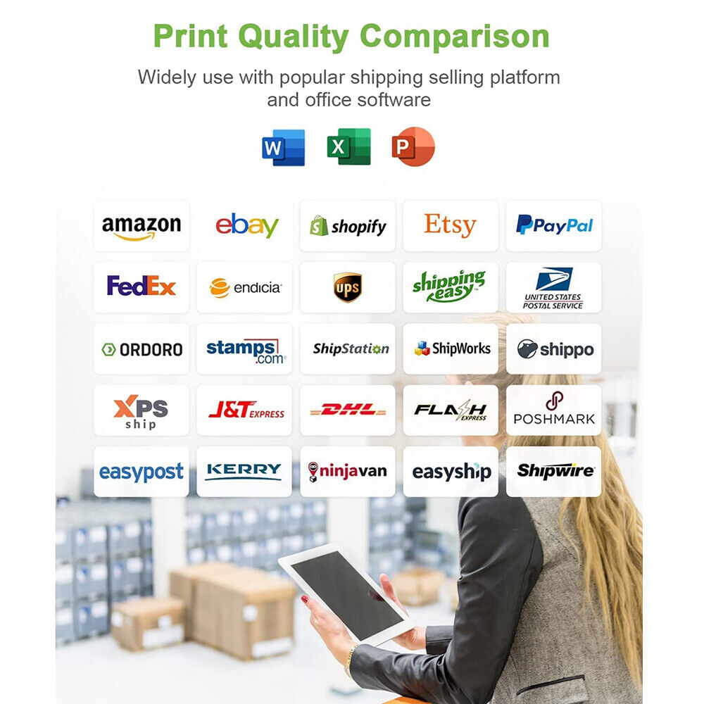 500 4″ x 6″ Fanfold Direct Thermal Shipping Labels for Zebra & Rollo Printers US