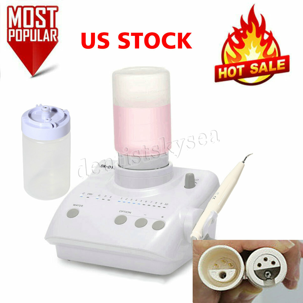 SK-D1 Dental Ultrasonic Piezo Scaler 2*Bottles 5*Tips F/ DTE SATELEC Woodpecker