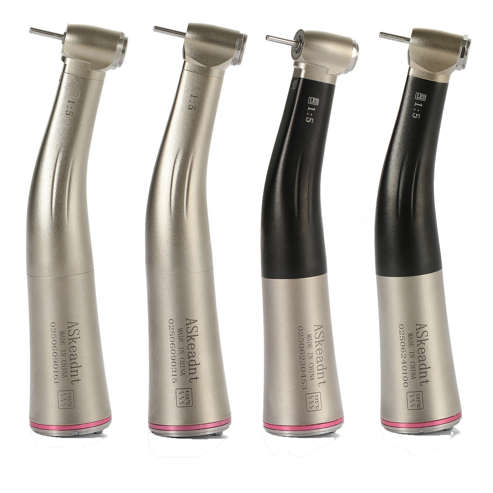 X95L Dental 1:5 LED Fiber Optic Contra Angle Handpiece Red Ring fit NSK Ti-MAX