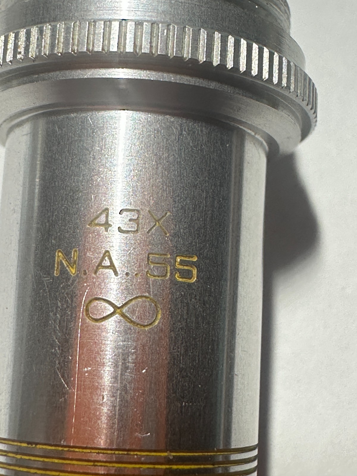 American Optical 43X N.A.55 & 10X N.A..25, Objective Lens USED