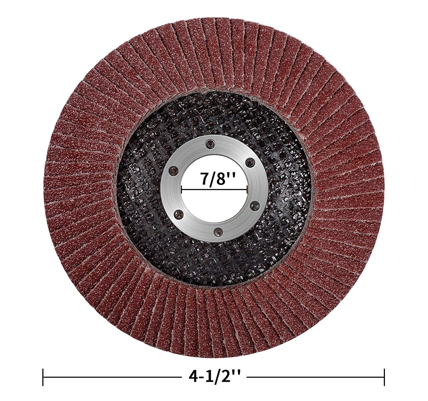 40x 4.5″ 4-1/2″ Flap Disc 40 60 80 120 Grit Angle Grinder Sanding Grinding Wheel