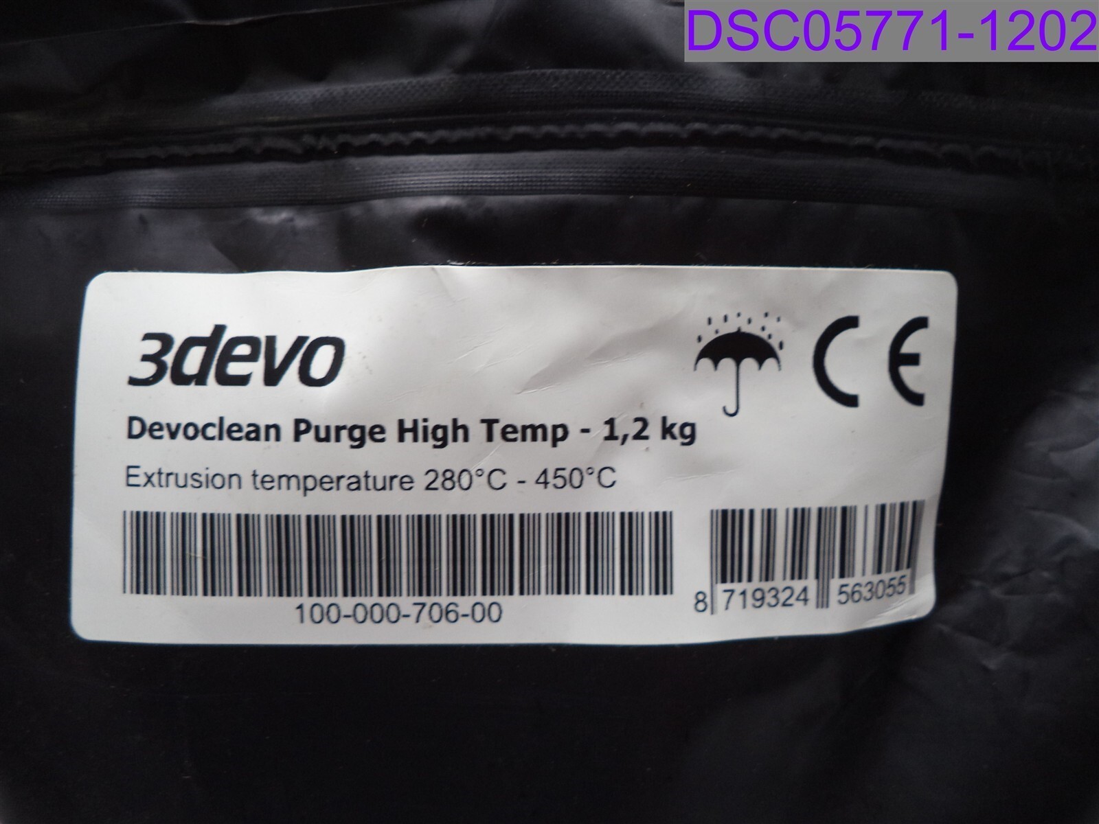 3devo Devoclean Purge High Temp 280Â°C-450Â°C 1.2kg P/N 100-000-706-00