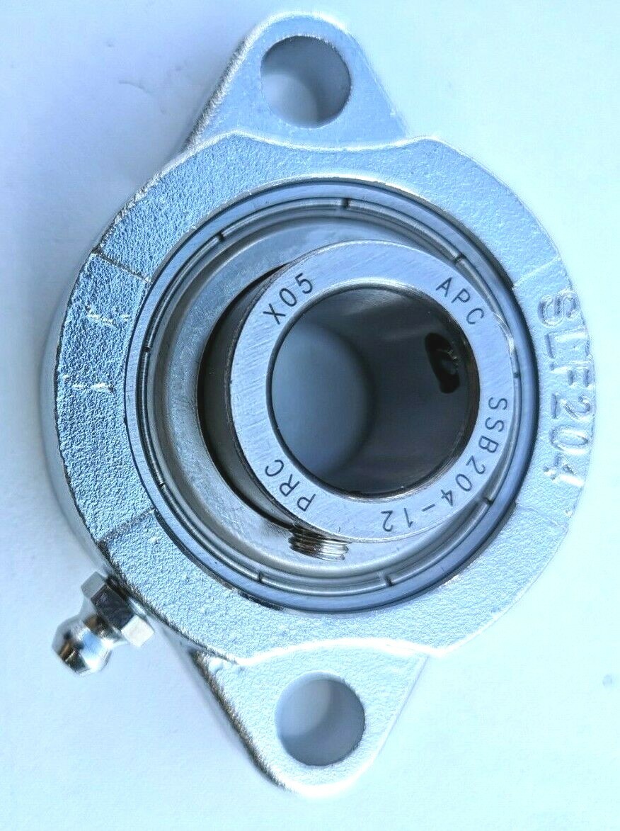 Premium SSBSLF205-16G | Stainless 1″ Bore 2-Bolt Flange Bearing Unit SBLF205-16G