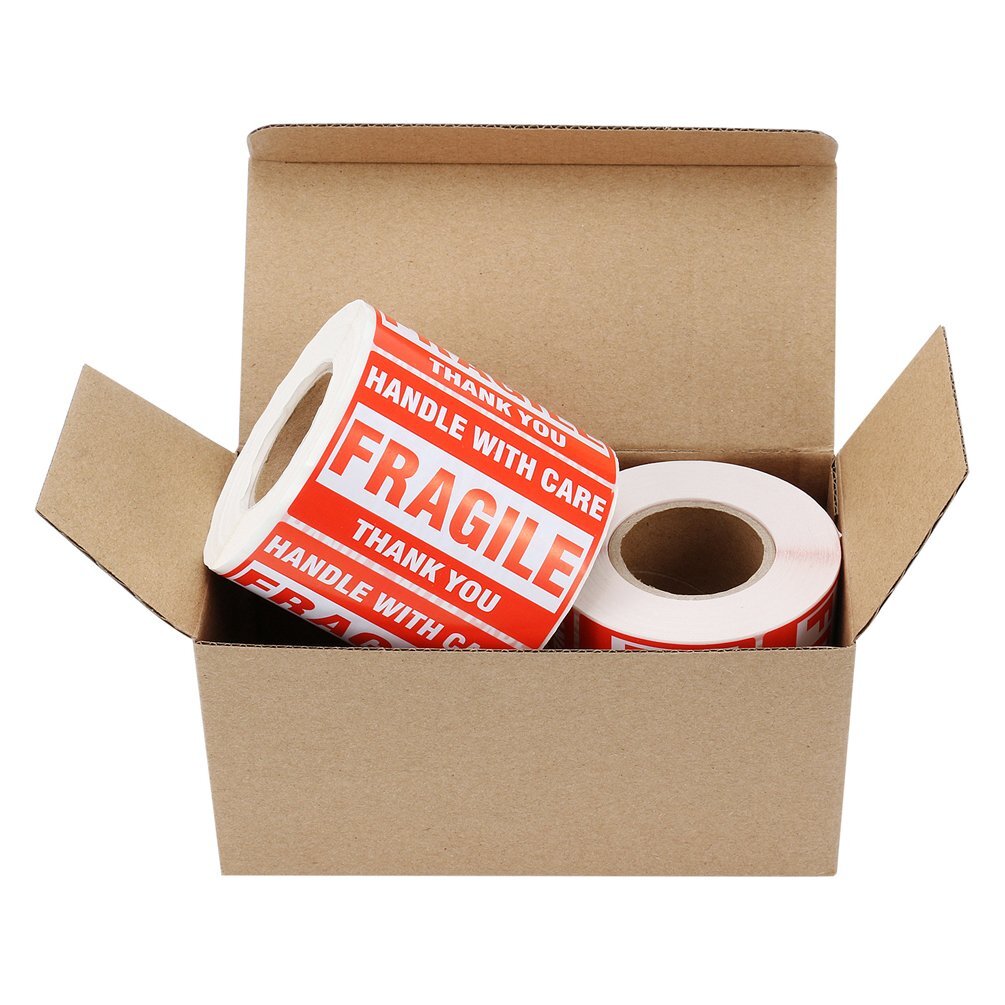10000 2 x 3 Fragile Stickers Hand With Care Shipping Mailing Labels ( 20 Rolls )