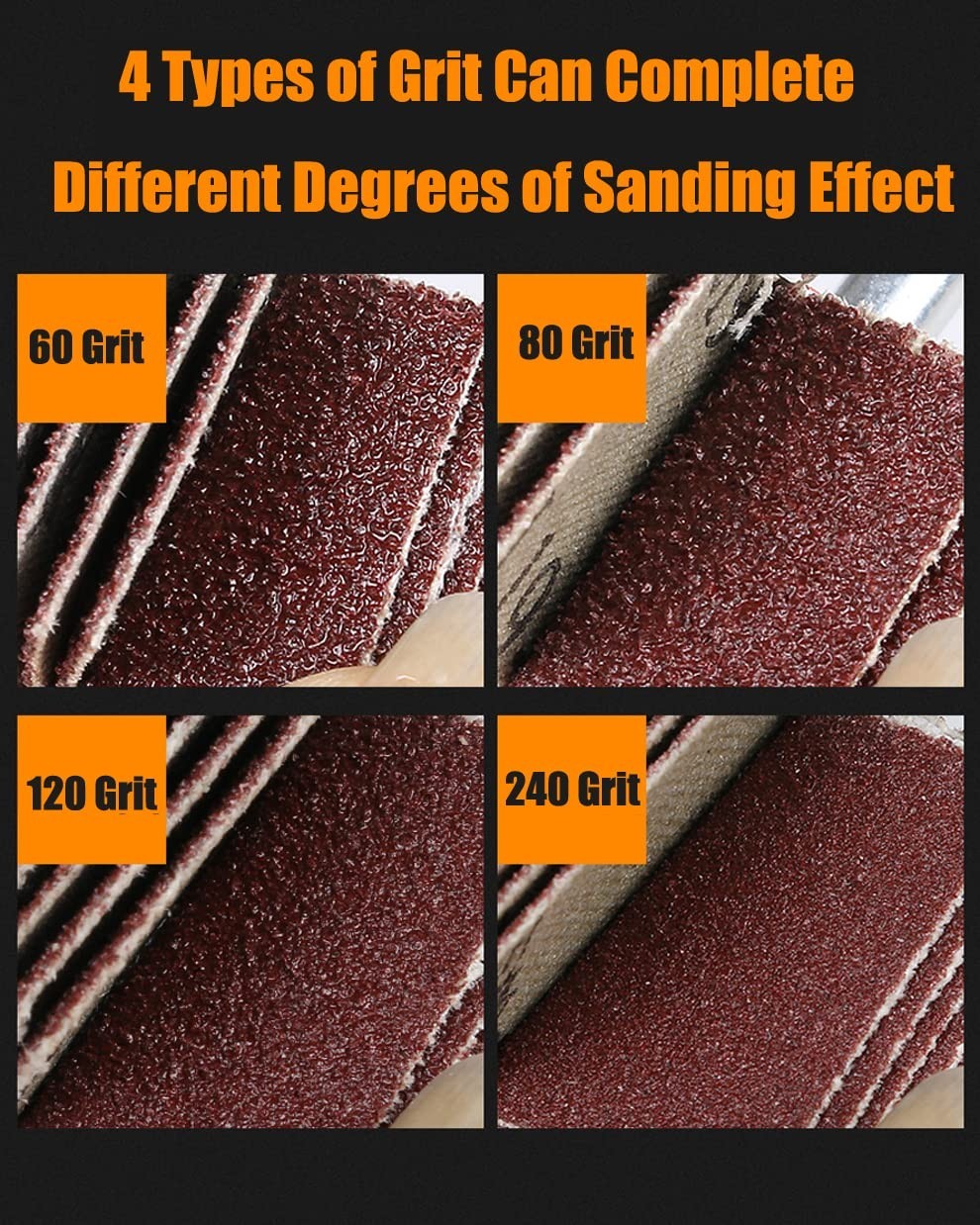 20 Pcs 5 Sizes 60/80/120/240 Grits Abrasive Flap Wheel Sander, 1/4 Inch Shank…