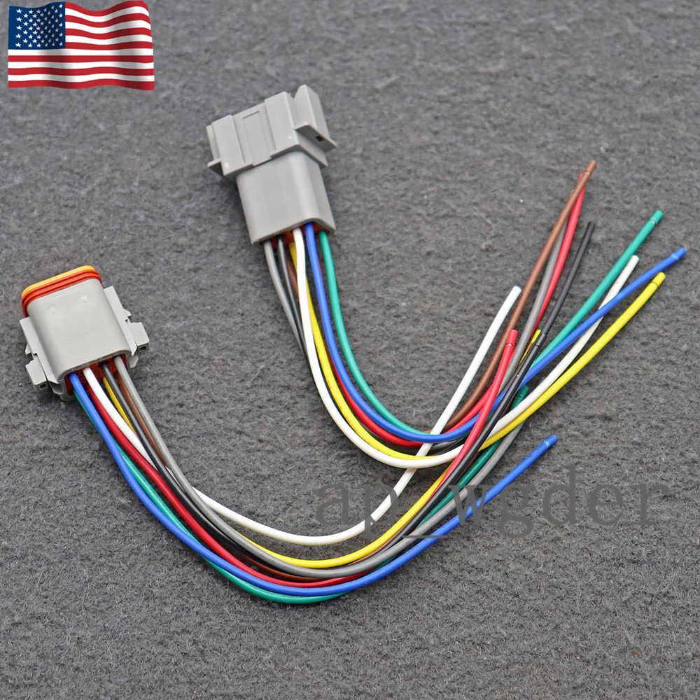 For 16 AWG Assembled Deutsch DT 8 Pin waterproof connector 6″ wire kit