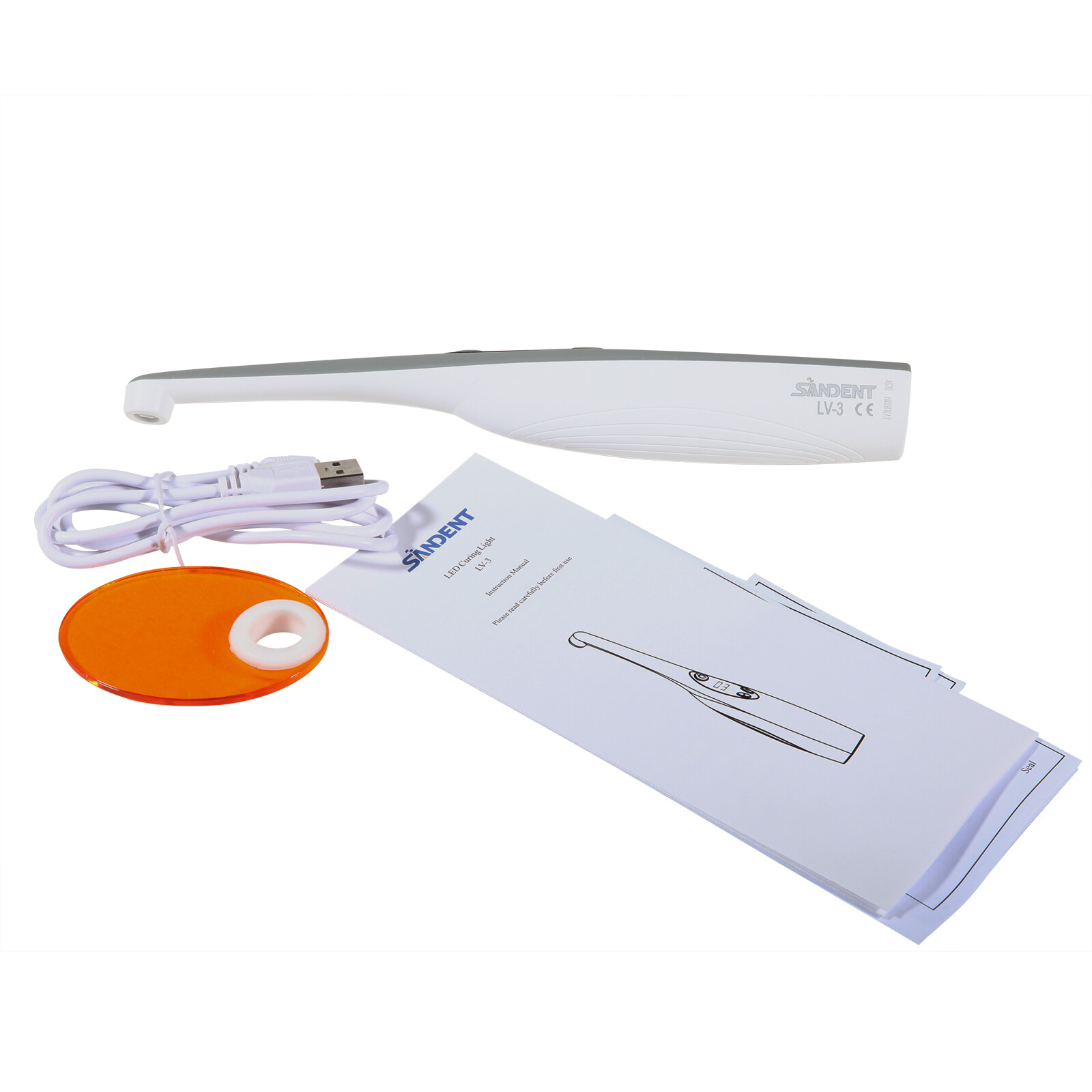 Dental LED Light Cure Lamp Cordless 3Second Fast Curing Light 2 Modes 3SEC USA